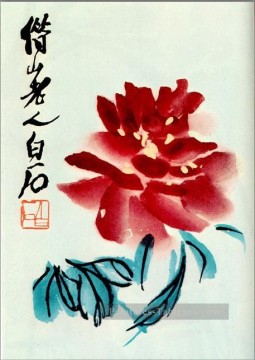 Qi Baishi pivoine 1956 ancienne Chine encre Peinture à l'huile